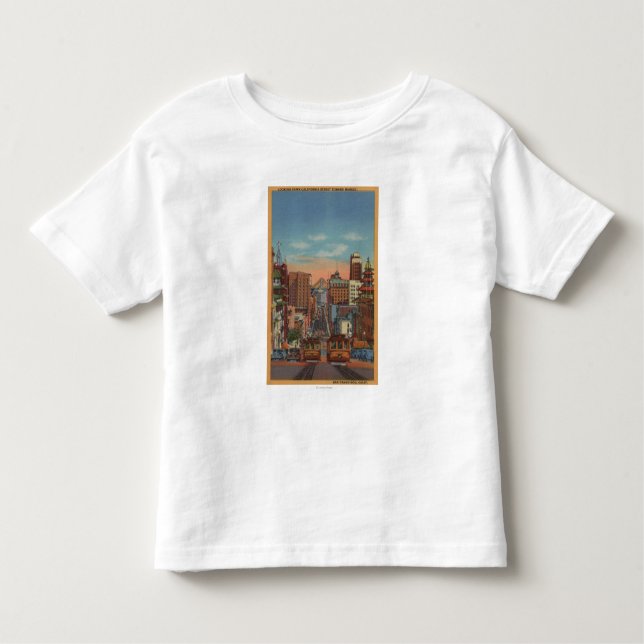 Camiseta De Bebé San Francisco, CA - teleféricos que suben (Anverso)
