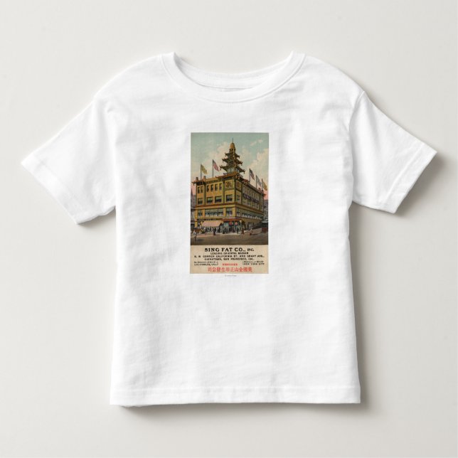 Camiseta De Bebé San Francisco, CAChinatown AdSing Co. gordo (Anverso)