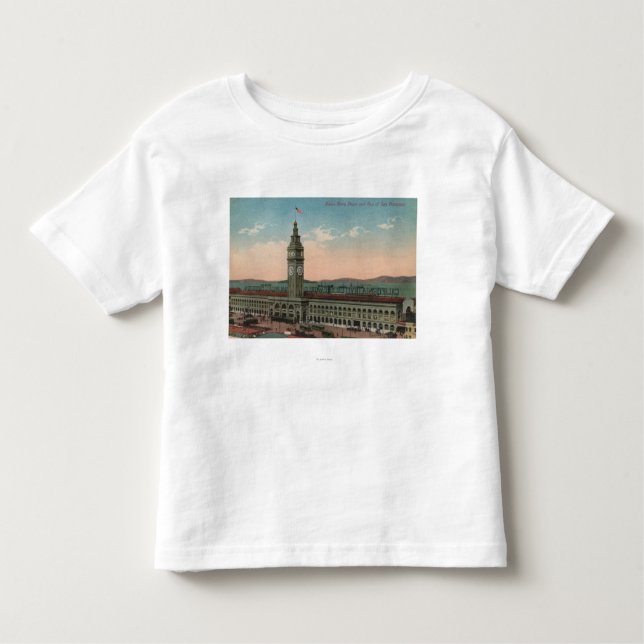 Camiseta De Bebé San Francisco, edificio de la terminal de (Anverso)