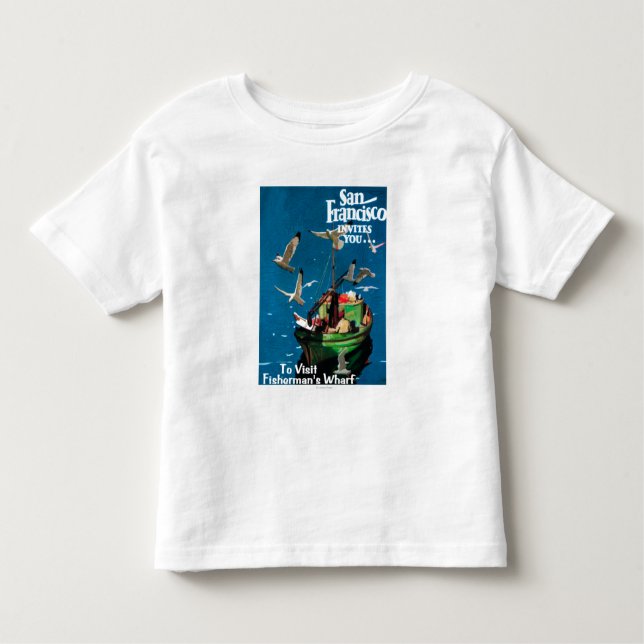 Camiseta De Bebé San Francisco, el muelle de CaliforniaFisherman (Anverso)