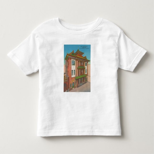 Camiseta De Bebé San Francisco, templo del perro chino de CAKong en (Anverso)