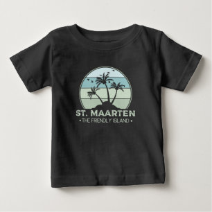 Camiseta De Bebé San Martín El simpático retro de la isla Sint Ma