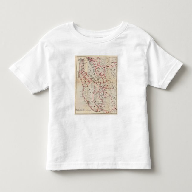 Camiseta De Bebé San Mateo, Santa Cruz, Santa Clara, Alameda (Anverso)