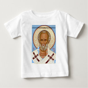 Camiseta De Bebé San Nicolás de Mira Arte Ortodoxo Premium