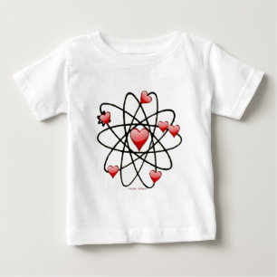 Camiseta De Bebé San Valentín Corazones Rojos Atómicos