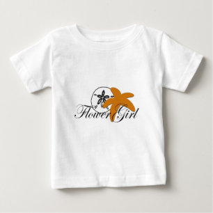 Camiseta De Bebé Sand Dollar Starfish Flower Girl