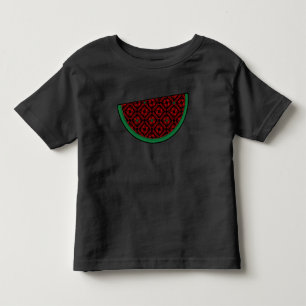 Camiseta De Bebé sandía palestina Tatuaje rojo bordado