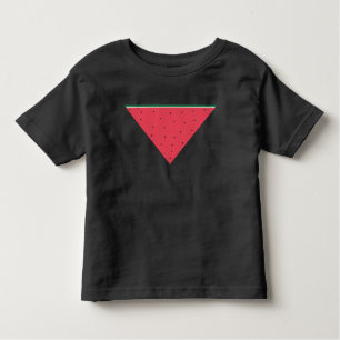 Camiseta De Bebé sandía sobre resistencia del triángulo rojo invert