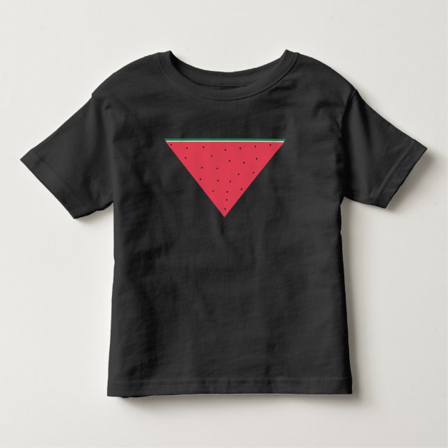 Camiseta De Bebé sandía sobre resistencia del triángulo rojo invert (Anverso)