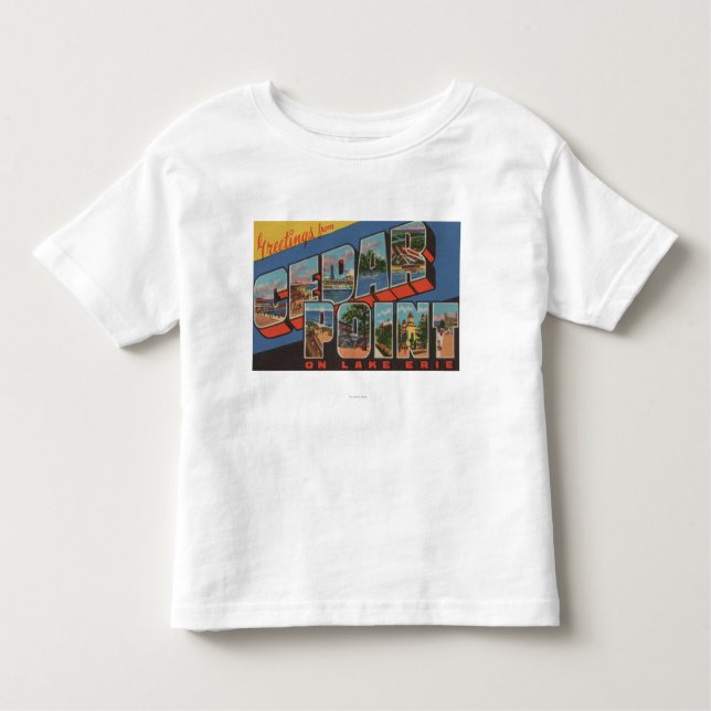 Camiseta De Bebé Sandusky, Ohio - el lago Erie - punto del cedro (Anverso)