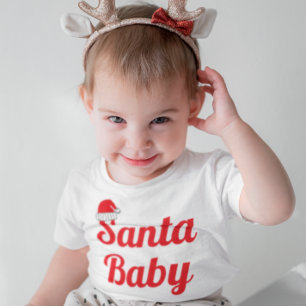 Camiseta De Bebé Santa Baby Navidad