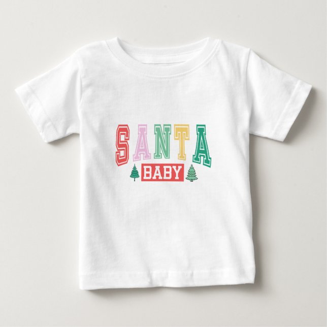 Camiseta De Bebé Santa Baby - Navidad (Anverso)