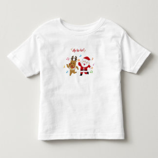 Camiseta De Bebé Santa bailarín y fiesta de Navidad de renos