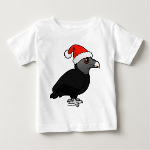 Camiseta De Bebé Santa Buitre negro