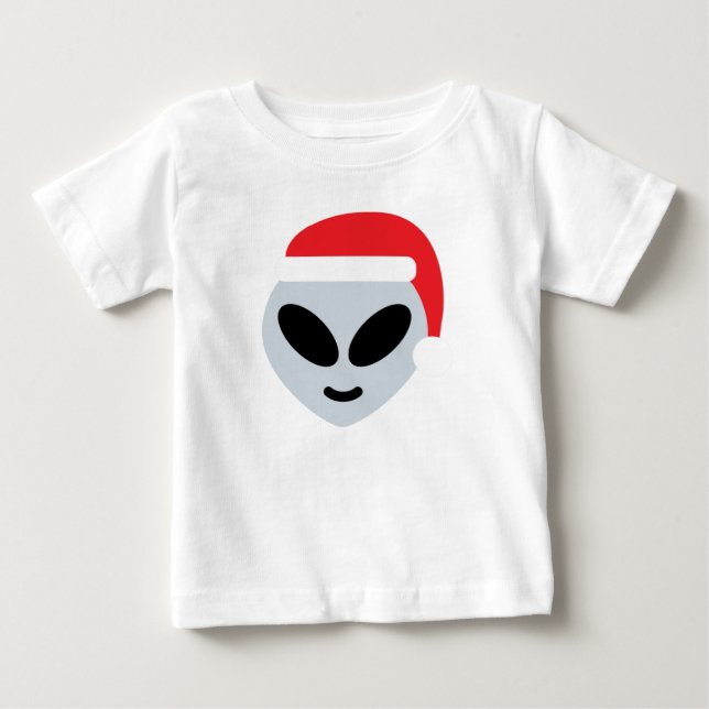 Camiseta De Bebé santa claus alien emoji (Anverso)