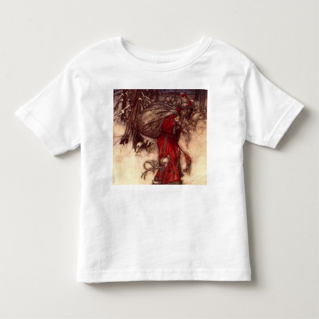 Camiseta De Bebé Santa Claus Arthur Rackham (Anverso)