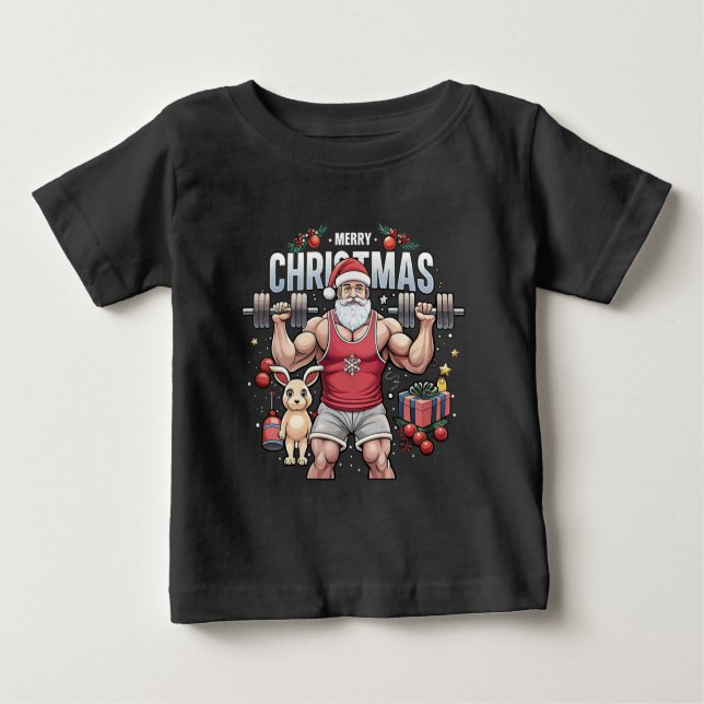Camiseta De Bebé Santa Claus con un giro - Papá Noel (Anverso)