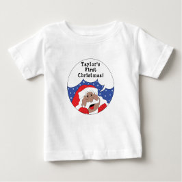 Camiseta De Bebé Santa Claus de color dice
