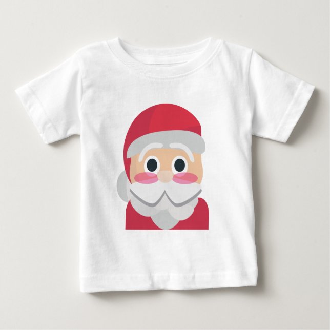 Camiseta De Bebé santa claus emoji (Anverso)