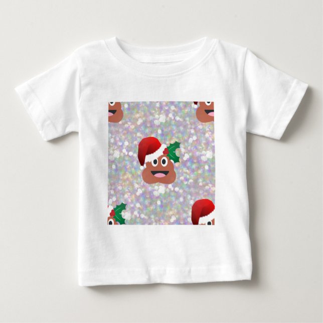 Camiseta De Bebé santa claus emoji (Anverso)