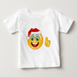Camiseta De Bebé santa claus emoji