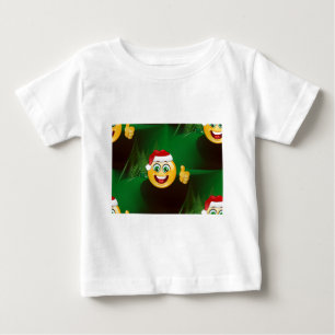Camiseta De Bebé santa claus emojis