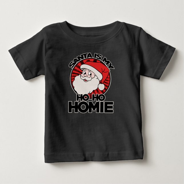 Camiseta De Bebé Santa claus es mi amigo (Anverso)