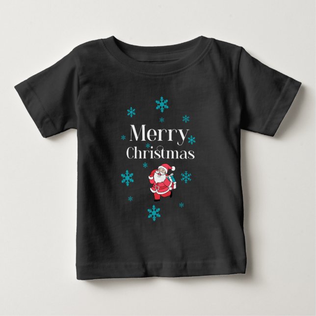 Camiseta De Bebé Santa Claus Feliz Navidad (Anverso)