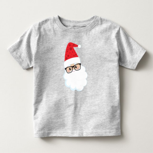 Camiseta De Bebé Santa Claus, Hipster Santa, Navidades, gafas (Anverso)