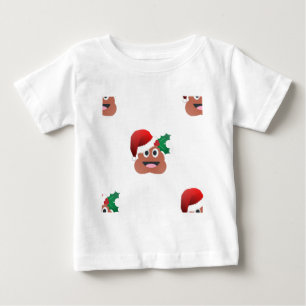 Camiseta De Bebé santa claus poop emoji