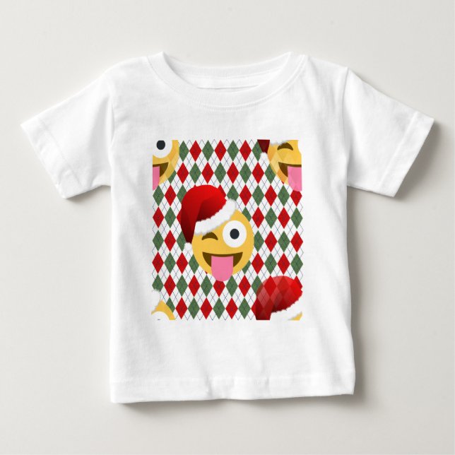 Camiseta De Bebé santa claus wink emoji (Anverso)