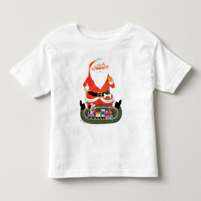 Camiseta De Bebé Santa con el tren (Anverso)