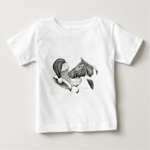 Camiseta De Bebé Santa de Navidad y Paint Horse