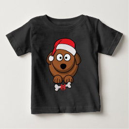 Camiseta De Bebé Santa Dog