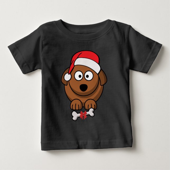 Camiseta De Bebé Santa Dog (Anverso)
