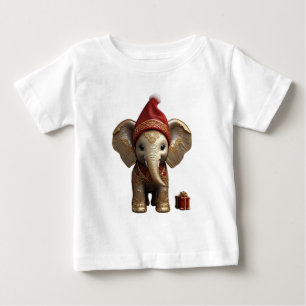 CAMISETA DE BEBÉ SANTA ELEFANTE BEBÉ ADORABLE