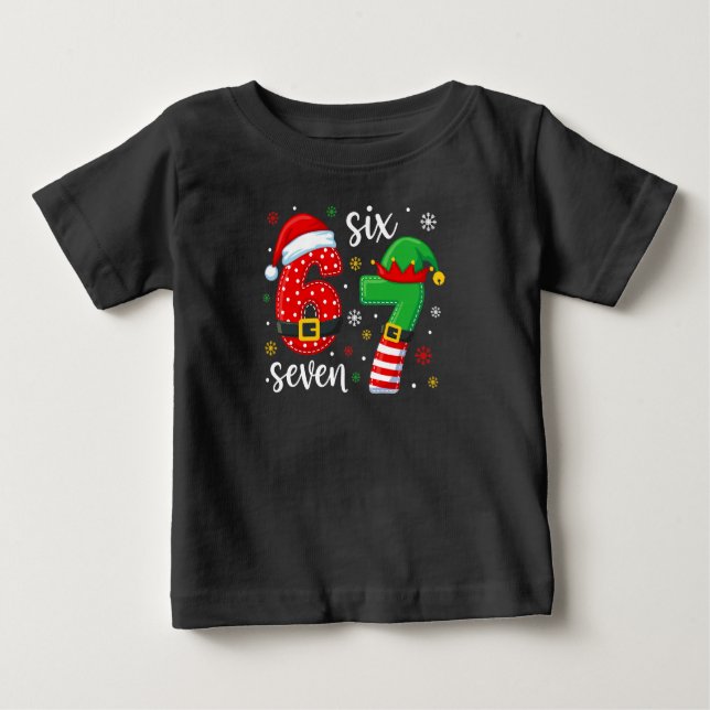 Camiseta De Bebé Santa & Elfo Número 67 (Anverso)