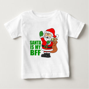 Camiseta De Bebé Santa es mi BFF