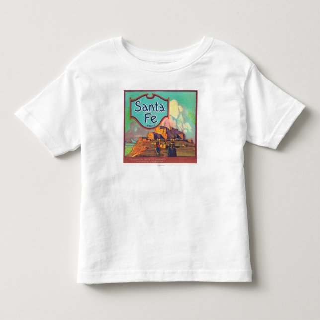 Camiseta De Bebé Santa Fe LabelRedlands anaranjado, CA (Anverso)