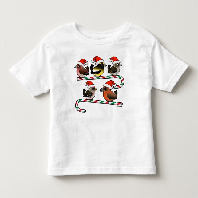 Camiseta De Bebé Santa Finches (Anverso)