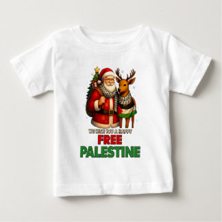 Camiseta De Bebé Santa for Palestine – Christmas Peace
