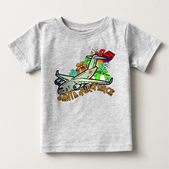 Camiseta De Bebé Santa, Fuerza Aérea, Ejército (Anverso)