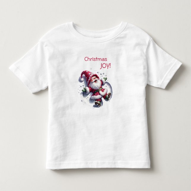 Camiseta De Bebé Santa Gnome Snow Angels - Christmas Joy! (Anverso)