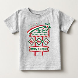 Camiseta De Bebé Santa Marquee Retro - Ho Ho Merry & Bright