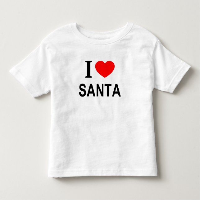 CAMISETA DE BEBÉ ❤️ SANTA ME ENCANTA SANTA I HEART SANTA (Anverso)