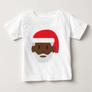 Camiseta De Bebé santa negro claus emoji