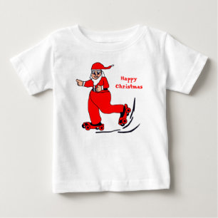 Camiseta De Bebé Santa patinadora