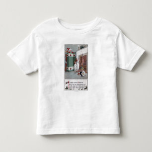 Camiseta De Bebé Santa que mira de detrás la pantalla