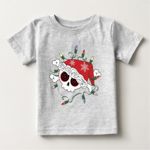 Camiseta De Bebé Santa Skull