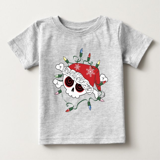 Camiseta De Bebé Santa Skull (Anverso)